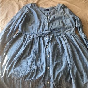 Blue baby doll dress